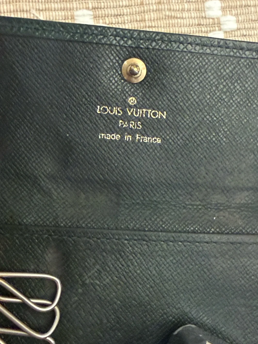 Louis Vuitton Taiga Leather Key Pouch Forest‎ Green M30604 Wallet
